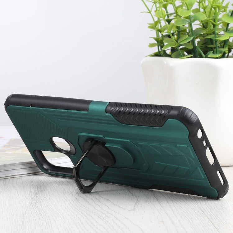 10 PCS Shield Armor PC+TPU Protective Case with 360 Degree Rotation Ring Holder For OPPO Realme C17