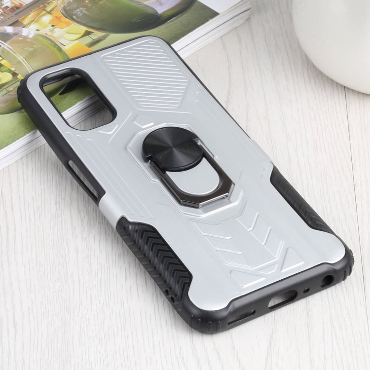 10 PCS Shield Armor PC+TPU Protective Case with 360 Degree Rotation Ring Holder For OPPO Realme Q2 / Realme V5