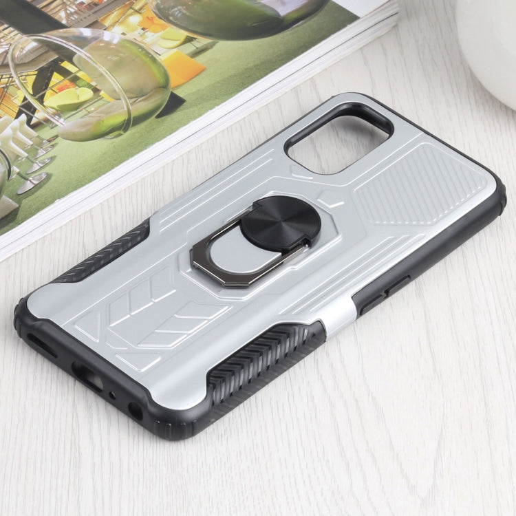 10 PCS Shield Armor PC+TPU Protective Case with 360 Degree Rotation Ring Holder For OPPO Realme Q2 / Realme V5