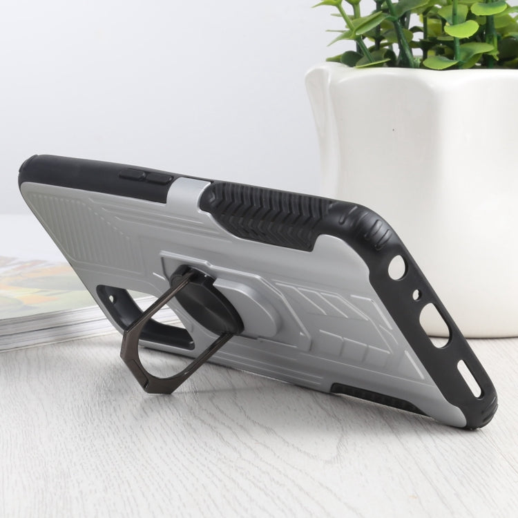 10 PCS Shield Armor PC+TPU Protective Case with 360 Degree Rotation Ring Holder For OPPO Realme Q2 / Realme V5