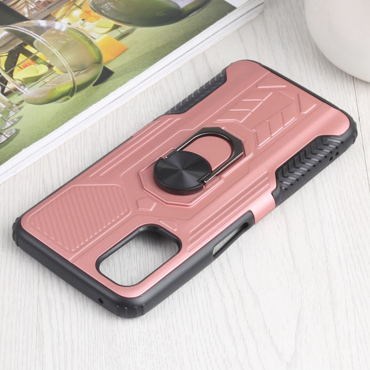 10 PCS Shield Armor PC+TPU Protective Case with 360 Degree Rotation Ring Holder For OPPO Realme Q2 / Realme V5