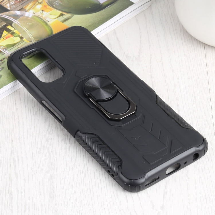 10 PCS Shield Armor PC+TPU Protective Case with 360 Degree Rotation Ring Holder For OPPO Realme Q2 / Realme V5