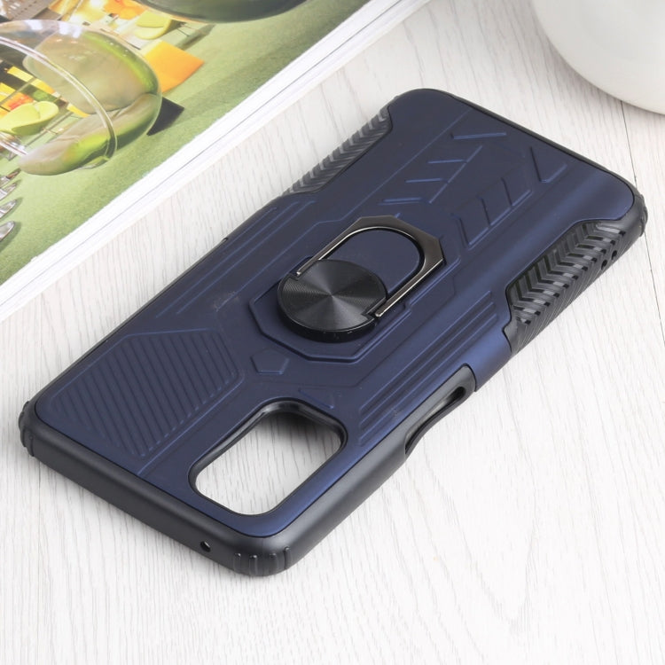 10 PCS Shield Armor PC+TPU Protective Case with 360 Degree Rotation Ring Holder For OPPO Realme Q2 / Realme V5