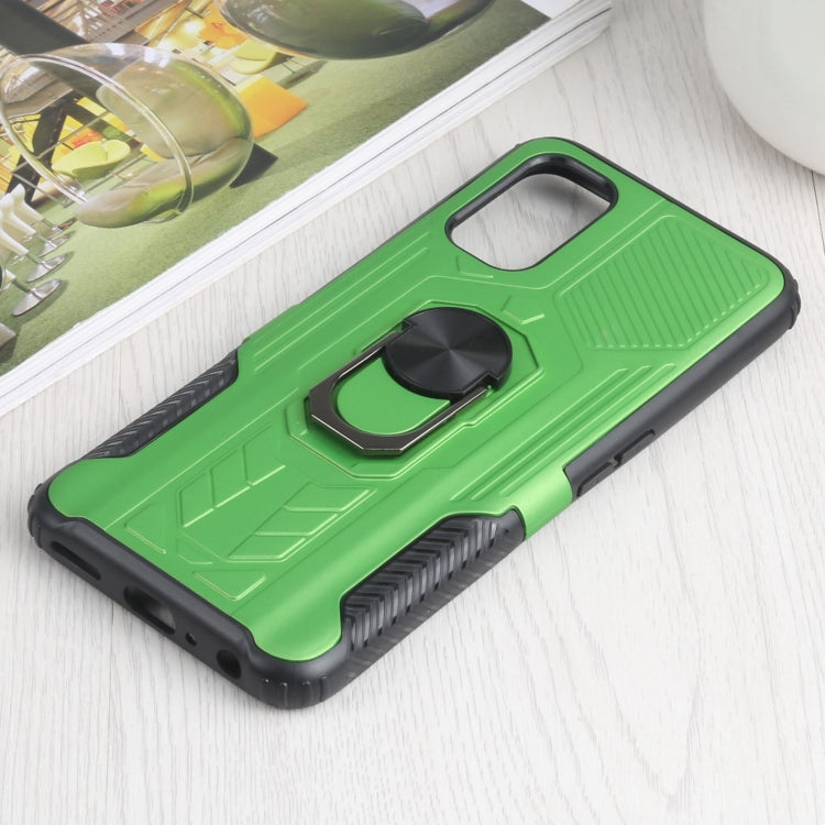 10 PCS Shield Armor PC+TPU Protective Case with 360 Degree Rotation Ring Holder For OPPO Realme Q2 / Realme V5