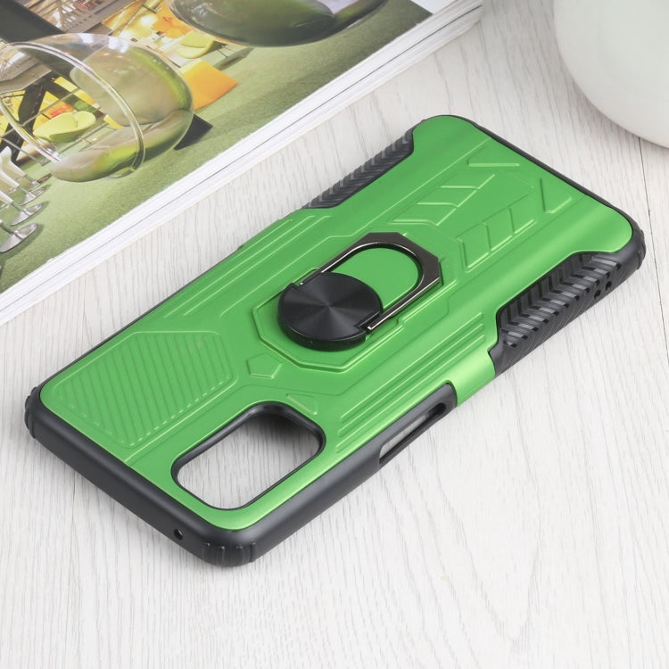 10 PCS Shield Armor PC+TPU Protective Case with 360 Degree Rotation Ring Holder For OPPO Realme Q2 / Realme V5