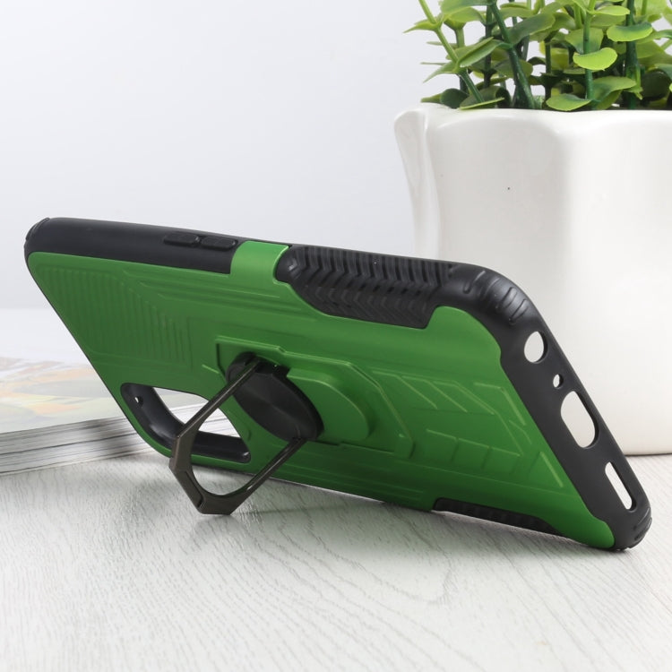 10 PCS Shield Armor PC+TPU Protective Case with 360 Degree Rotation Ring Holder For OPPO Realme Q2 / Realme V5