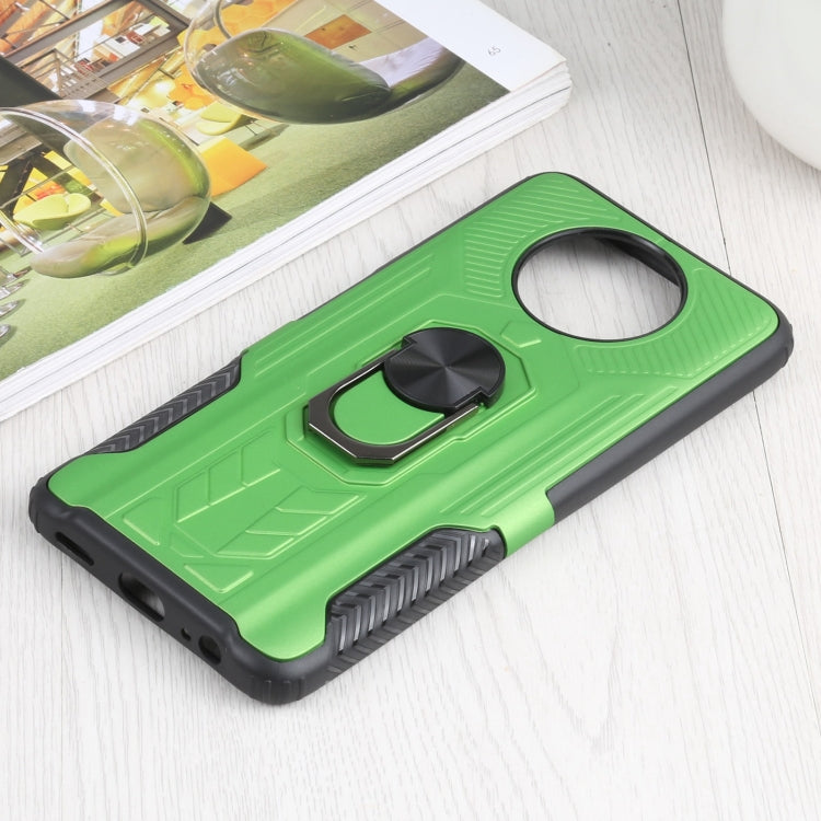10 PCS Shield Armor PC+TPU Protective Case with 360 Degree Rotation Ring Holder For Xiaomi Redmi Note 9 5G