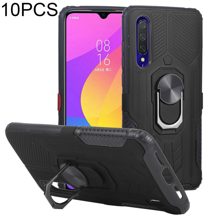 10 PCS Shield Armor PC+TPU Protective Case with 360 Degree Rotation Ring Holder For Xiaomi Mi CC9