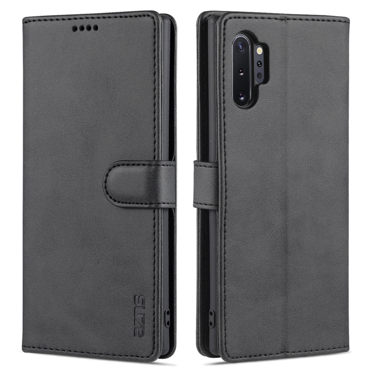 For Samsung Galaxy Note10+ AZNS Skin Feel Calf Texture Horizontal Flip Leather Case with Card Slots & Holder & Wallet