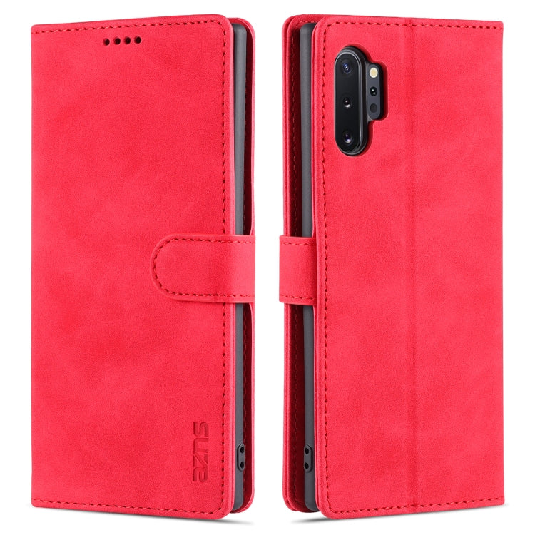 For Samsung Galaxy Note10+ AZNS Skin Feel Calf Texture Horizontal Flip Leather Case with Card Slots & Holder & Wallet