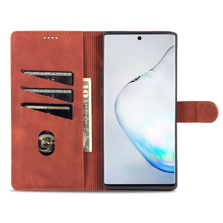 For Samsung Galaxy Note10+ AZNS Skin Feel Calf Texture Horizontal Flip Leather Case with Card Slots & Holder & Wallet