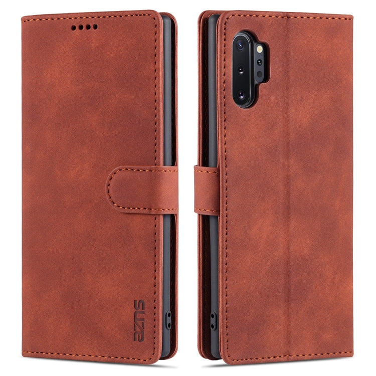 For Samsung Galaxy Note10+ AZNS Skin Feel Calf Texture Horizontal Flip Leather Case with Card Slots & Holder & Wallet