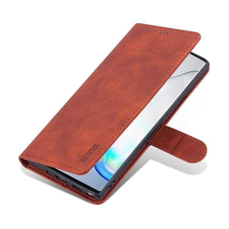 For Samsung Galaxy Note10+ AZNS Skin Feel Calf Texture Horizontal Flip Leather Case with Card Slots & Holder & Wallet
