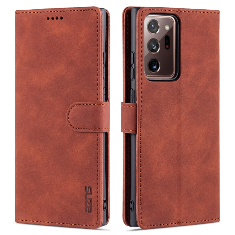 For Samsung Galaxy Note20 AZNS Skin Feel Calf Texture Horizontal Flip Leather Case with Card Slots & Holder & Wallet