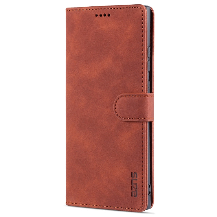 For Samsung Galaxy Note20 AZNS Skin Feel Calf Texture Horizontal Flip Leather Case with Card Slots & Holder & Wallet