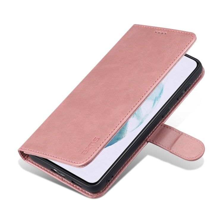 For Samsung Galaxy S21 FE 5G AZNS Skin Feel Calf Texture Horizontal Flip Leather Case with Card Slots & Holder & Wallet