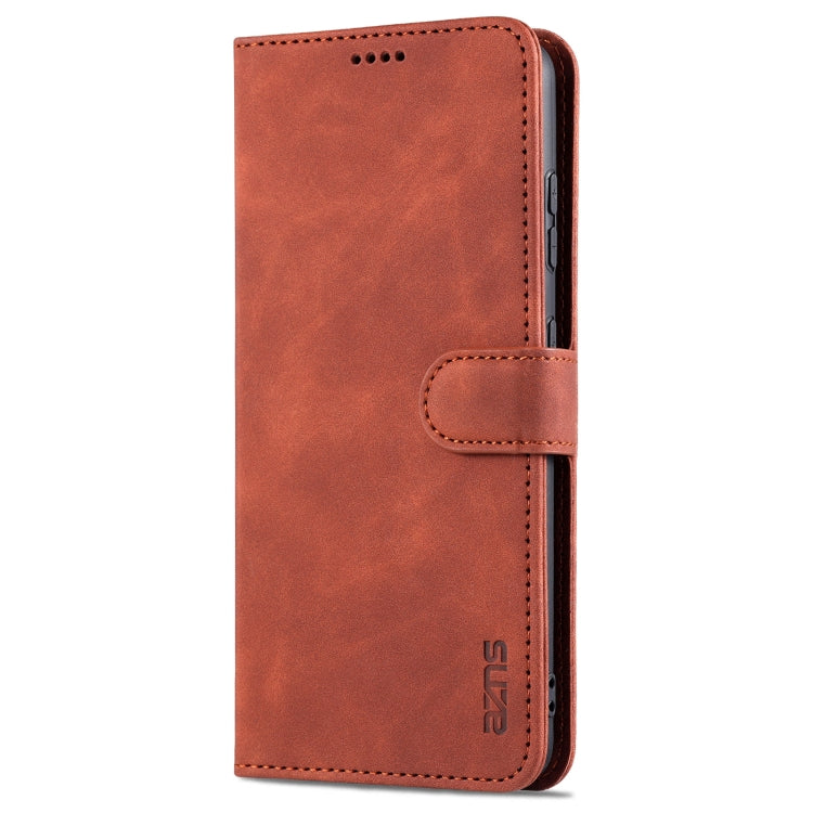 For Samsung Galaxy S21 Ultra 5G AZNS Skin Feel Calf Texture Horizontal Flip Leather Case with Card Slots & Holder & Wallet