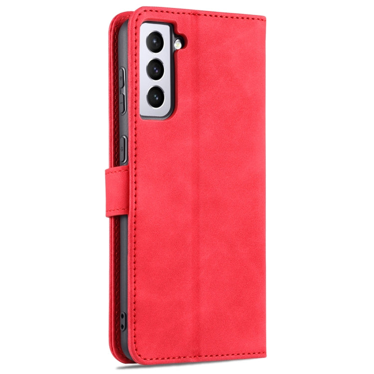 For Samsung Galaxy S21+ 5G AZNS Skin Feel Calf Texture Horizontal Flip Leather Case with Card Slots & Holder & Wallet