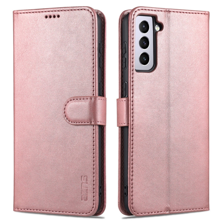 For Samsung Galaxy S21+ 5G AZNS Skin Feel Calf Texture Horizontal Flip Leather Case with Card Slots & Holder & Wallet