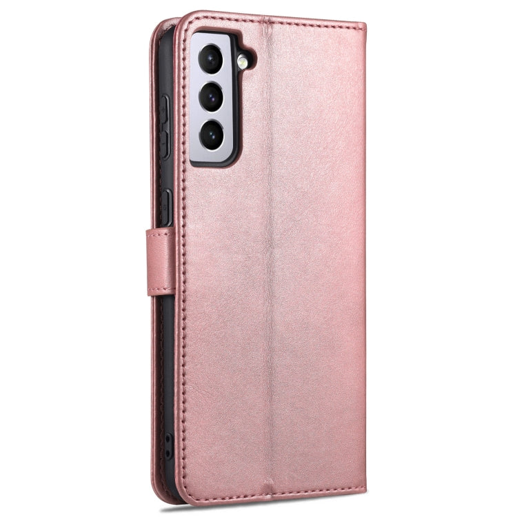 For Samsung Galaxy S21+ 5G AZNS Skin Feel Calf Texture Horizontal Flip Leather Case with Card Slots & Holder & Wallet