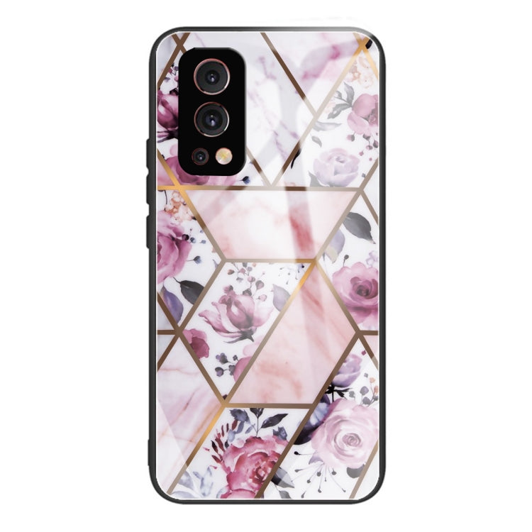 Abstract Marble Pattern Glass Protective Case For OnePlus Nord 2 5G