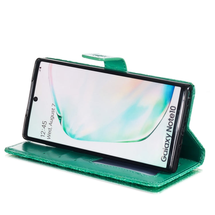 For Galaxy Note10 / Note10 5G Pressed Printing Rattan Flower Pattern Horizontal Flip PU Leather Case, with Holder & Card Slots & Wallet & Photo Frame