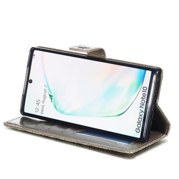For Galaxy Note10 / Note10 5G Pressed Printing Rattan Flower Pattern Horizontal Flip PU Leather Case, with Holder & Card Slots & Wallet & Photo Frame