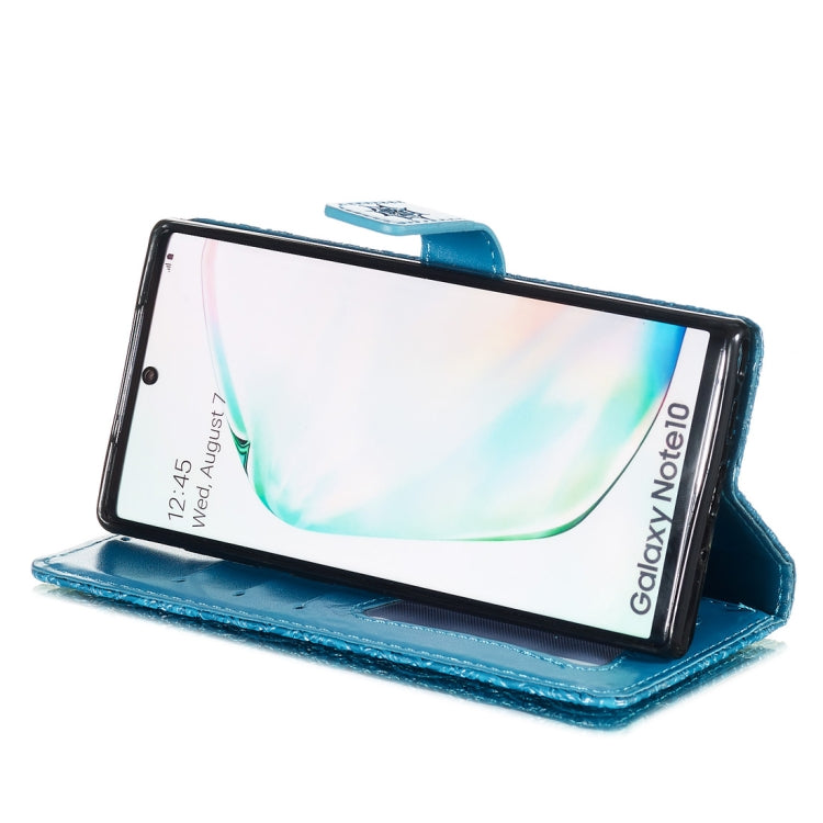 For Galaxy Note10 / Note10 5G Pressed Printing Rattan Flower Pattern Horizontal Flip PU Leather Case, with Holder & Card Slots & Wallet & Photo Frame