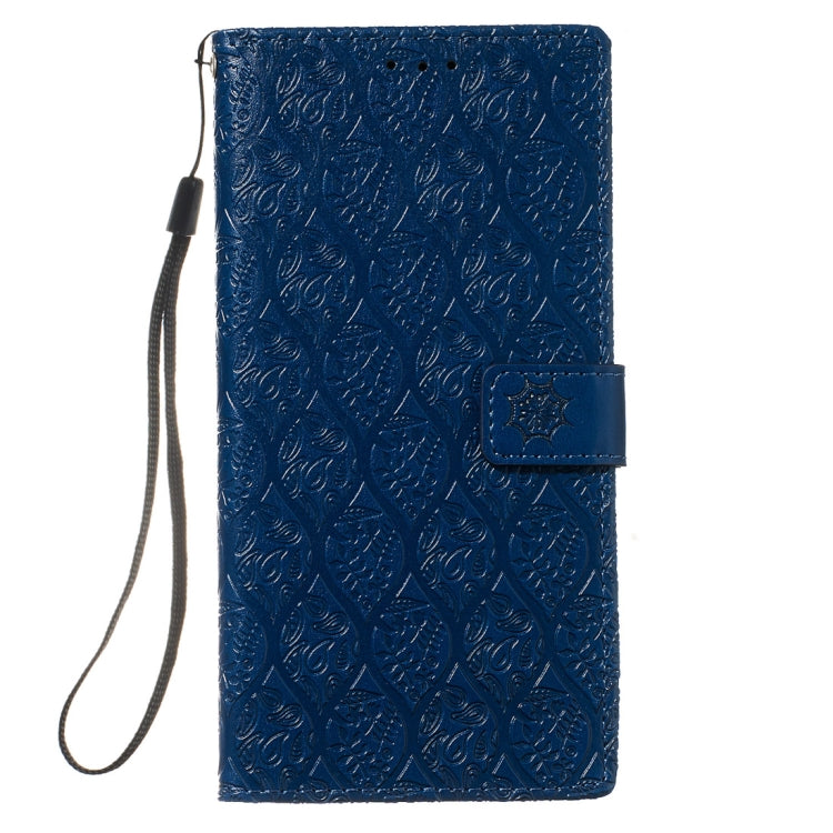 For Galaxy Note10 / Note10 5G Pressed Printing Rattan Flower Pattern Horizontal Flip PU Leather Case, with Holder & Card Slots & Wallet & Photo Frame