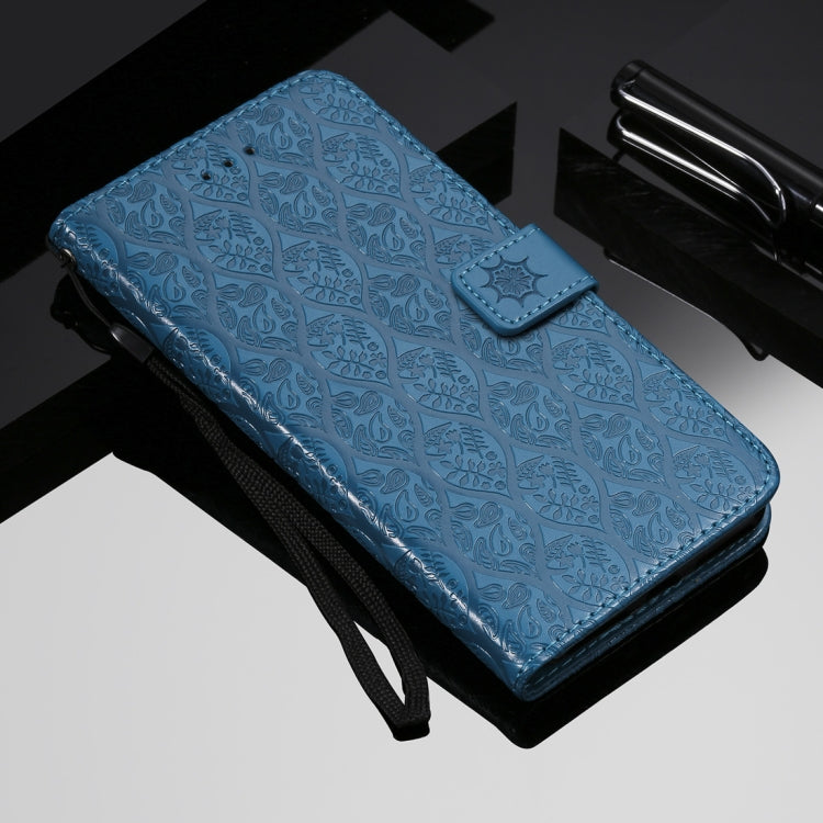 For Galaxy Note10+ / Note10+ 5G Pressed Printing Rattan Flower Pattern Horizontal Flip PU Leather Case, with Holder & Card Slots & Wallet & Photo Frame