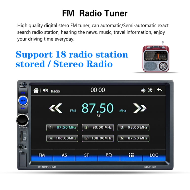 7157B HD 7 inch Car Radio Receiver MP5 Player CarPlay Mobile Phone Interconnection All-in-one Player