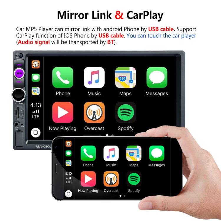 7157B HD 7 inch Car Radio Receiver MP5 Player CarPlay Mobile Phone Interconnection All-in-one Player