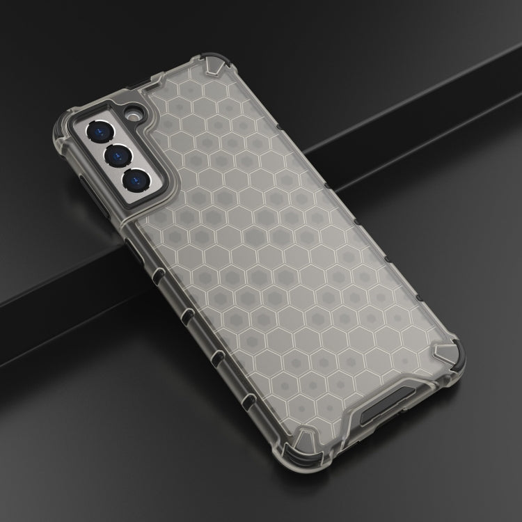 For Samsung Galaxy S21+ 5G Shockproof Honeycomb PC + TPU Case with Neck Lanyard