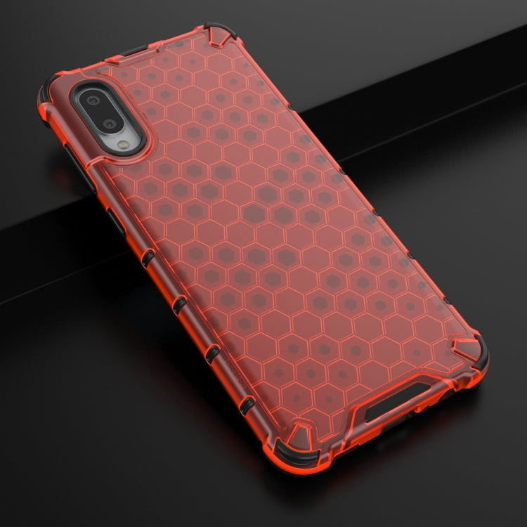 For Samsung Galaxy A02 EU Version Shockproof Honeycomb PC + TPU Case with Neck Lanyard