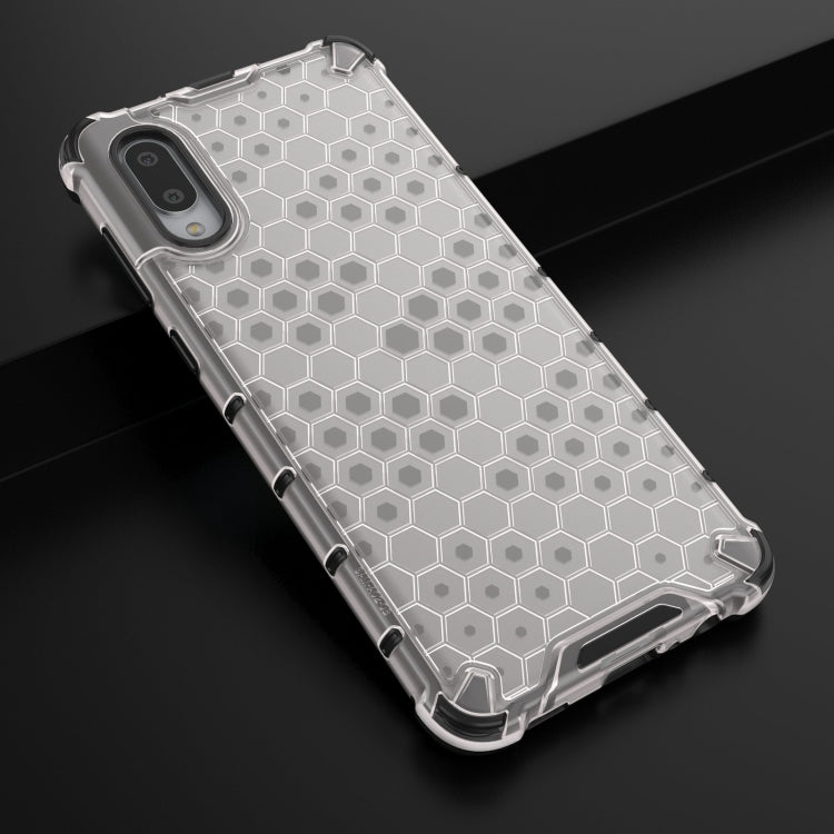 For Samsung Galaxy A02 EU Version Shockproof Honeycomb PC + TPU Case with Neck Lanyard