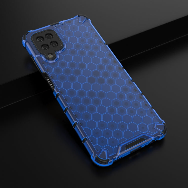 For Samsung Galaxy A12 5G Shockproof Honeycomb PC + TPU Case with Neck Lanyard