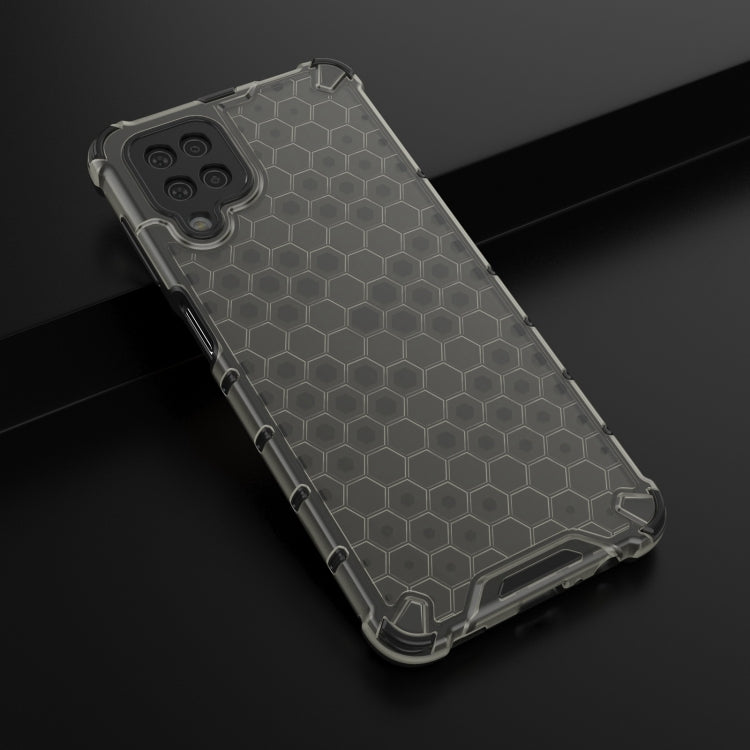 For Samsung Galaxy A12 5G Shockproof Honeycomb PC + TPU Case with Neck Lanyard
