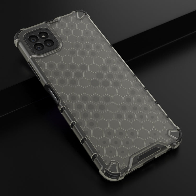 For Samsung Galaxy A22 5G Shockproof Honeycomb PC + TPU Case with Neck Lanyard