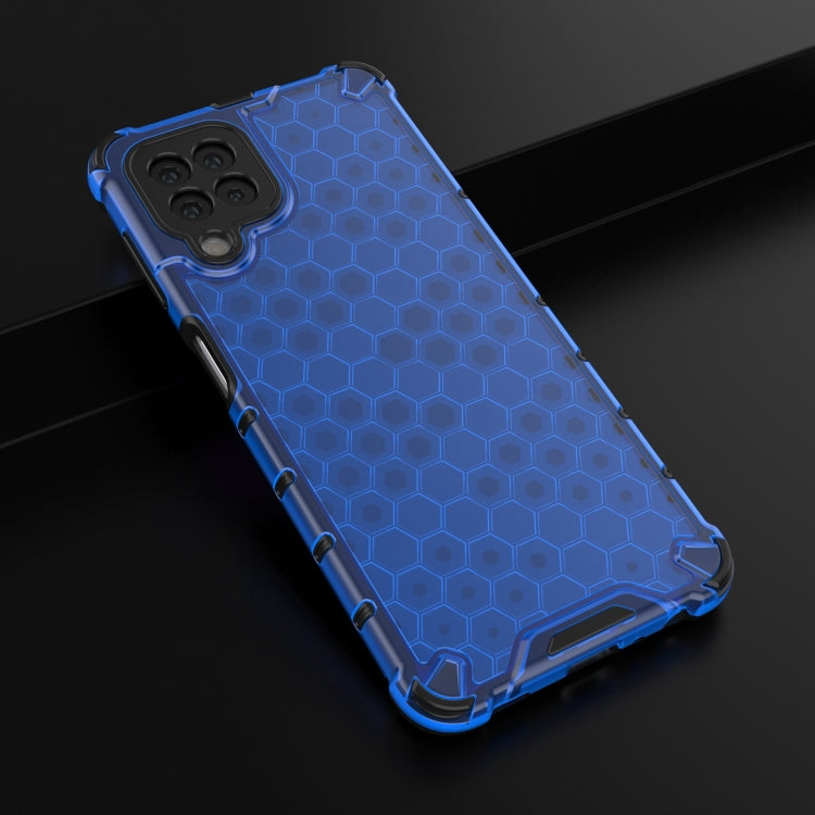 For Samsung Galaxy A22 4G Shockproof Honeycomb PC + TPU Case with Neck Lanyard