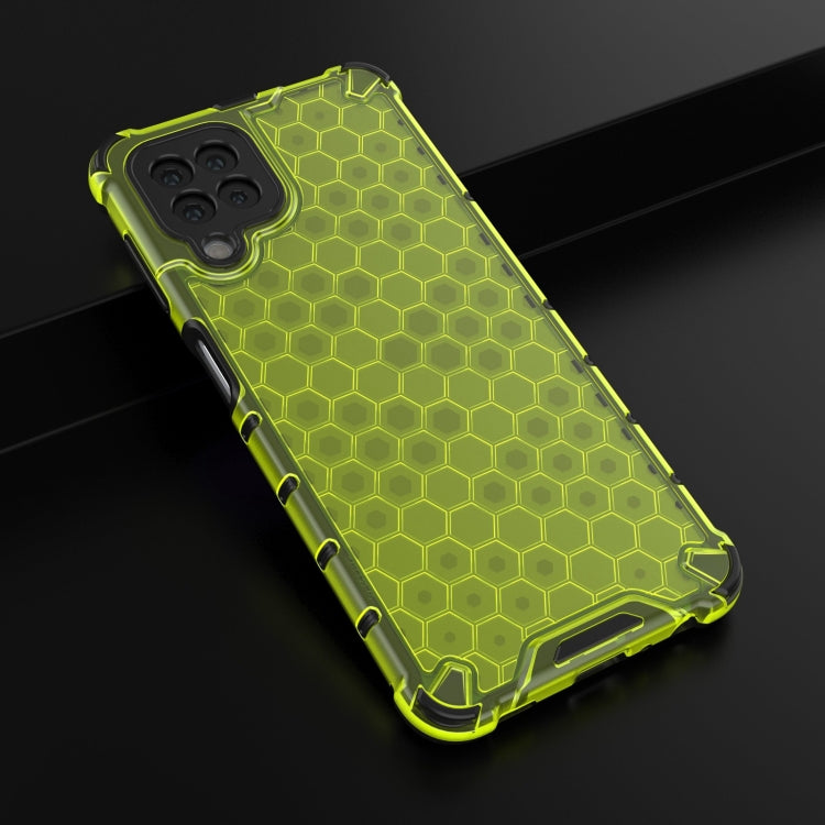 For Samsung Galaxy A22 4G Shockproof Honeycomb PC + TPU Case with Neck Lanyard