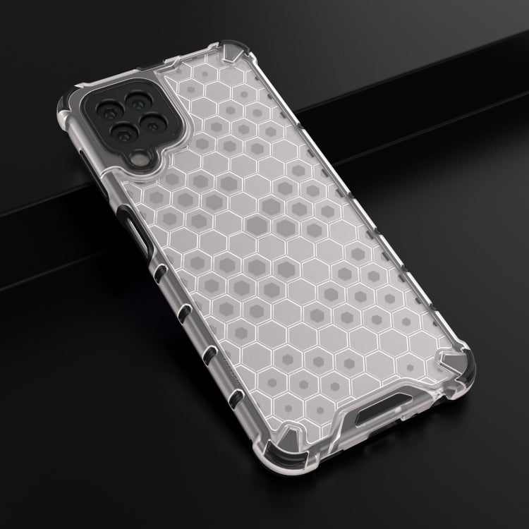 For Samsung Galaxy A22 4G Shockproof Honeycomb PC + TPU Case with Neck Lanyard