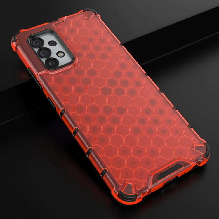 For Samsung Galaxy A32 4G Shockproof Honeycomb PC + TPU Case with Neck Lanyard