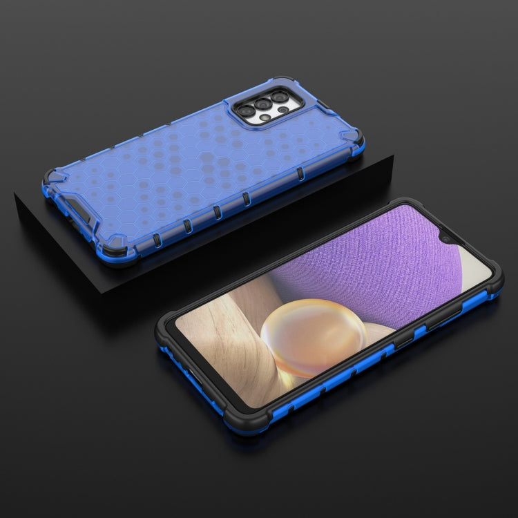 For Samsung Galaxy A32 4G Shockproof Honeycomb PC + TPU Case with Neck Lanyard