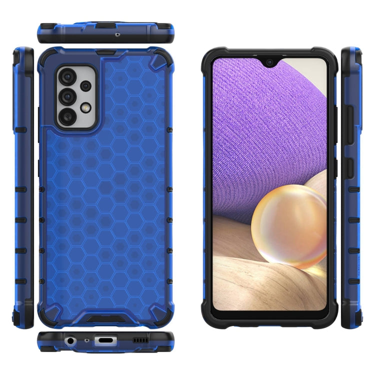 For Samsung Galaxy A32 4G Shockproof Honeycomb PC + TPU Case with Neck Lanyard