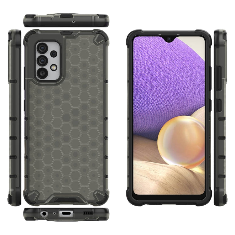 For Samsung Galaxy A32 4G Shockproof Honeycomb PC + TPU Case with Neck Lanyard