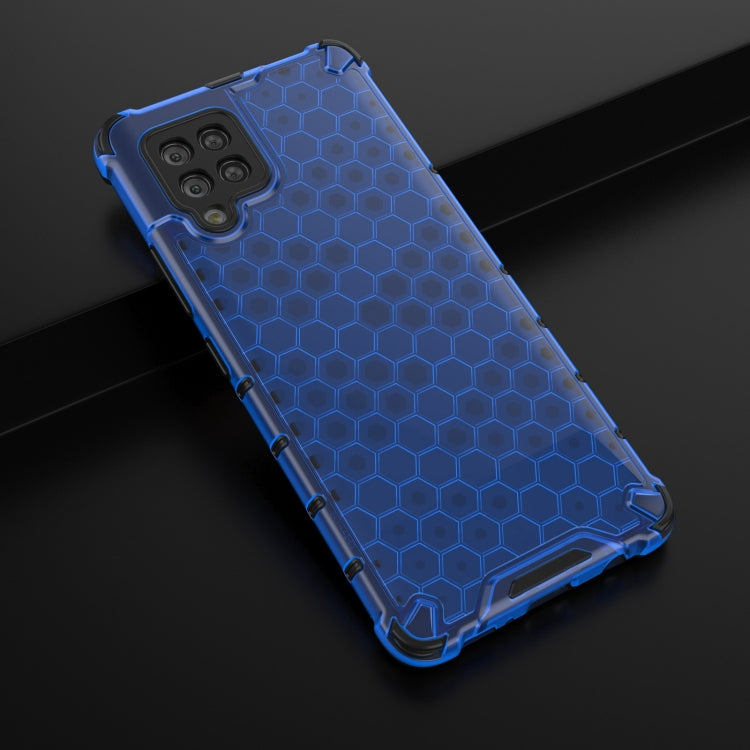 For Samsung Galaxy A42 5G Shockproof Honeycomb PC + TPU Case with Neck Lanyard