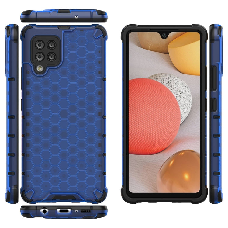 For Samsung Galaxy A42 5G Shockproof Honeycomb PC + TPU Case with Neck Lanyard