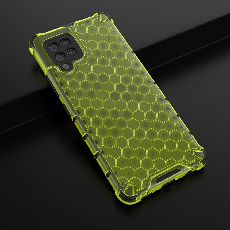For Samsung Galaxy A42 5G Shockproof Honeycomb PC + TPU Case with Neck Lanyard