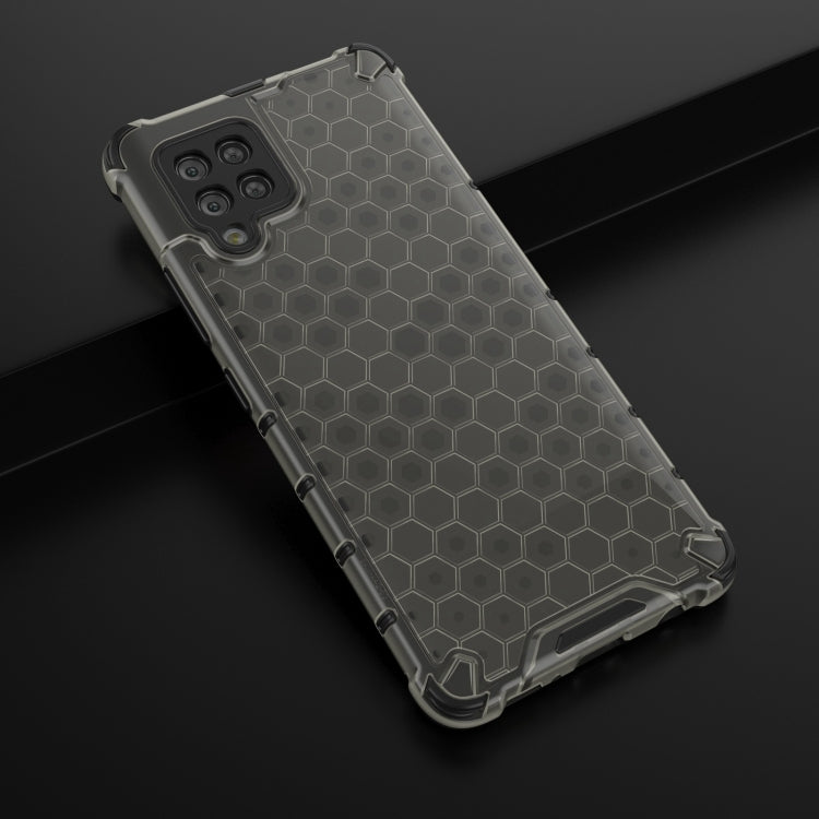 For Samsung Galaxy A42 5G Shockproof Honeycomb PC + TPU Case with Neck Lanyard