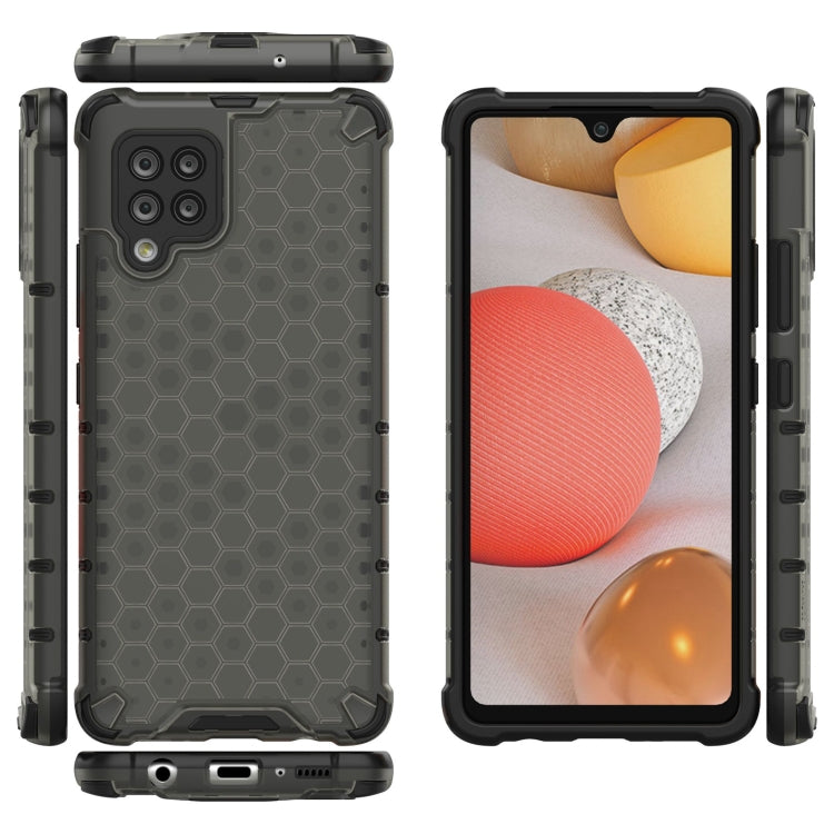 For Samsung Galaxy A42 5G Shockproof Honeycomb PC + TPU Case with Neck Lanyard